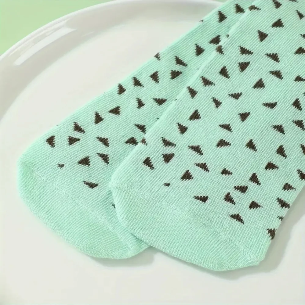 🆕️LAST 1🎉MINT CHOCOLATE CHIP ICE CREAM CREW SOCKS 1 PAIR  IN 